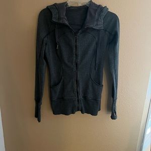 Lululemon grey zip hoodie, no tags.  Fits extra small size 2-4.  Good condition